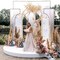 Gold Metal Arch Backdrop Stand – Set of 3 (7.2ft, 6.6ft, 6ft) for Weddings, Parties & Ceremonies